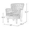 Oppo Luxury Accent Chair In Suede - Oak Inside