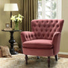 Oppo Luxury Accent Chair In Suede - Oak Inside