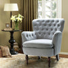 Oppo Luxury Accent Chair In Suede - Oak Inside