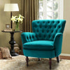 Oppo Luxury Accent Chair In Suede - Oak Inside