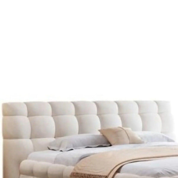 Oppo Premium Upholstered Bed in Brooklyn Fabric - Oak Inside