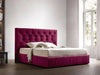 Oppo Quilt Luxury Upholstered Bed in Suede - Oak Inside