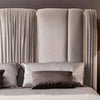 Pluto Luxury Upholstered Bed in Suede - Oak Inside