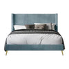 Proline Premium Upholstered Bed Without Storage In Suede - Oak Inside