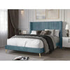 Proline Premium Upholstered Bed Without Storage In Suede - Oak Inside