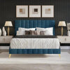 Proline Premium Upholstered Bed Without Storage In Suede - Oak Inside