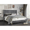 Proline Premium Upholstered Bed Without Storage In Suede - Oak Inside