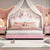 Queen Premium Upholstered Kids Bed Without Storage in Leatherette - Oak Inside