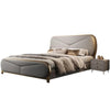 Rado Premium Upholstered Bed in Suede - Oak Inside