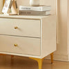 Relexo Bedside Table In Fabric - Oak Inside