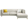 Relexo Luxury Sectional Sofa in Suede - Oak Inside