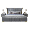 Relexo Luxury Upholstered Bed in Leatherette - Oak Inside