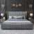 Relexo Luxury Upholstered Bed in Leatherette - Oak Inside