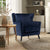 Rome Luxury Accent Chair In Suede - Oak Inside