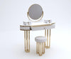 Royal Solid Wood PU Polished Dressing Table - Oak Inside