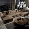 Signature Premium Sectional Sofa in Suede - Oak Inside