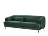 Sletta Luxury Chesterfield Sofa Set in Suede - Oak Inside