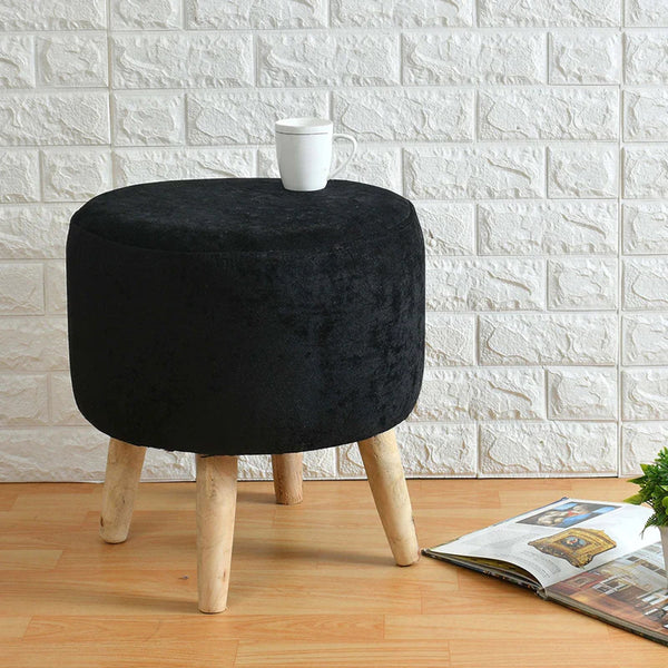 Bixby Round Ottoman In Suede