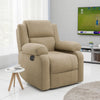 Soul Upholstered 1 Seater Recliner In Suede - Oak Inside