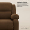 Soul Upholstered 1 Seater Recliner In Suede - Oak Inside