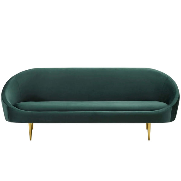 Subline Luxury Mid - Century Sofa In Suede - Oak Inside