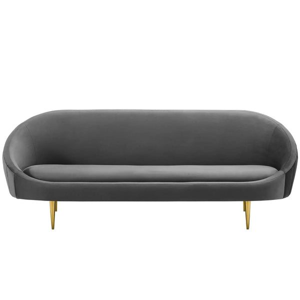 Subline Luxury Mid - Century Sofa In Suede - Oak Inside