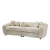 Teddy Premium Sofa Set in Brooklyn Cloth - Oak Inside