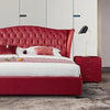 Texo Premium Upholstered Bed in Leatherette - Oak Inside