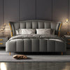 Trends Premium Upholstered Bed In Leatherette - Oak Inside