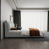 Trilif Luxury Upholstered Bed in Leatherette - Oak Inside