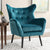 Tufted Luxury Accent Chair In Suede - Oak Inside