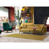 Turkish Arm Luxury Chesterfield Sofa Set in Suede - Oak Inside