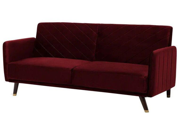 Uniline Luxury Mid - Century Sofa In Suede - Oak Inside