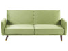 Uniline Luxury Mid - Century Sofa In Suede - Oak Inside