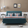 Unline Luxury Upholstered Bed Without Storage In Suede - Oak Inside