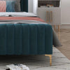 Unline Luxury Upholstered Bed Without Storage In Suede - Oak Inside