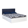 Unline Wood Luxury Upholstered Bed in Leatherette - Oak Inside