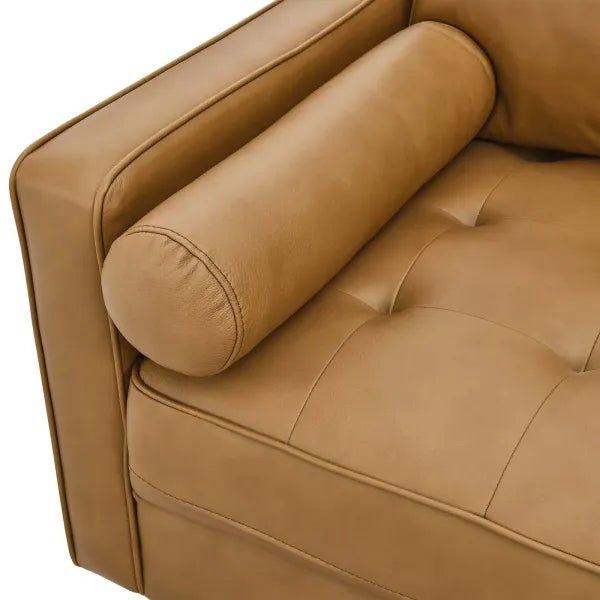 Valour Luxury Sofa Set in Leatherette - Oak Inside