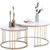 Vivo Nesting Luxury Center Table In Stainless Steel 304 - Oak Inside