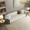 Western Luxury Sofa Set in Leatherette - Oak Inside