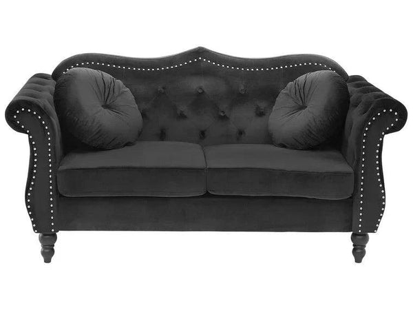 Wills Luxury Chesterfield Sofa Set in Suede - Oak Inside