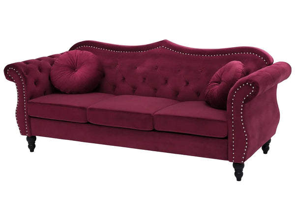 Wills Luxury Chesterfield Sofa Set in Suede - Oak Inside