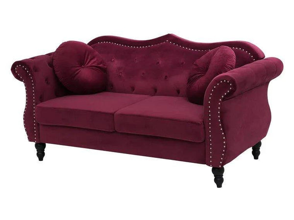 Wills Luxury Chesterfield Sofa Set in Suede - Oak Inside