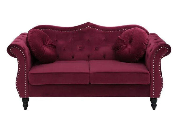 Wills Luxury Chesterfield Sofa Set in Suede - Oak Inside