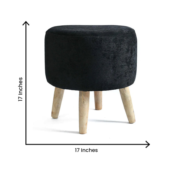 Bixby Round Ottoman In Suede