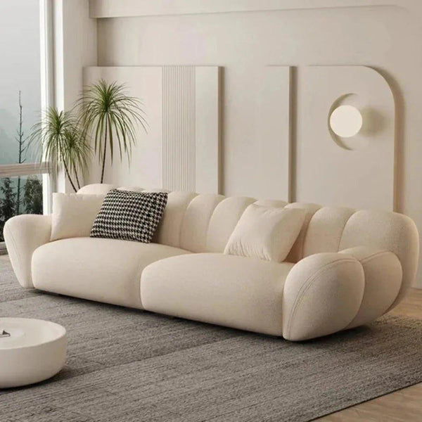 Yasmin Premium Sofa Set in Brooklyn Cloth - Oak Inside