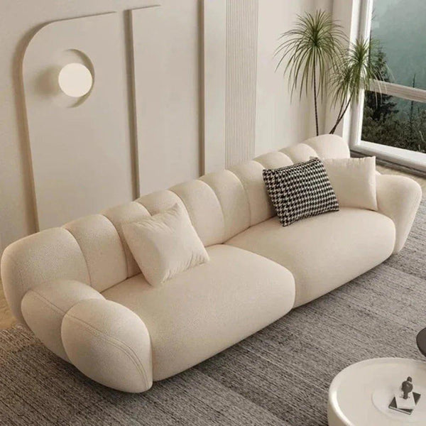 Yasmin Premium Sofa Set in Brooklyn Cloth - Oak Inside