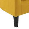 Yollo Luxury Accent Chair With Stool In Suede - Oak Inside